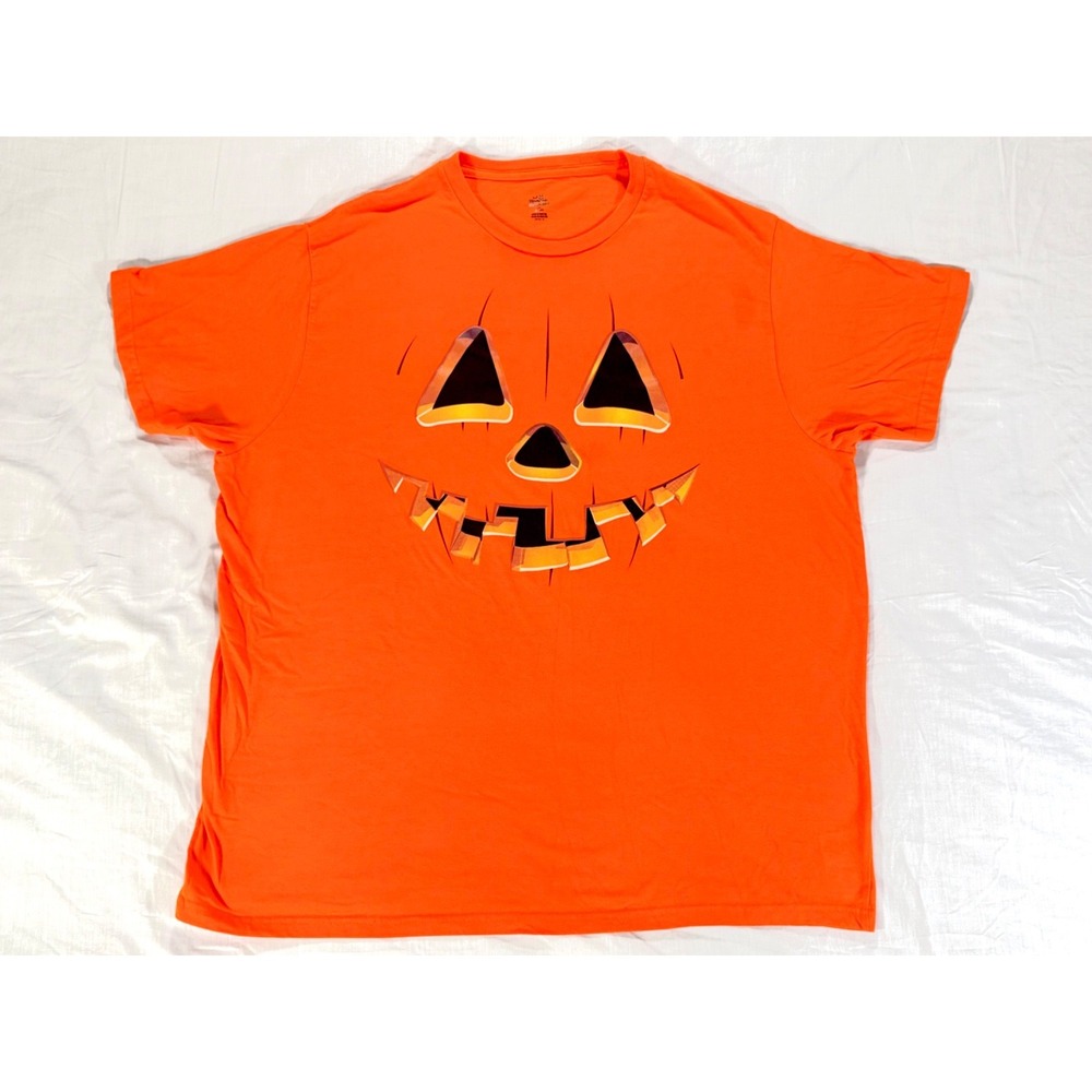 Way To Celebrate Halloween T-Shirt Men 3XL Orange Excellent Jack O Lantern